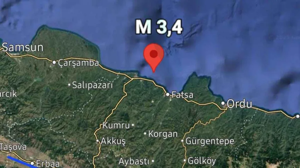 Karadeniz’de deprem! 2 karadeniz orduda deprem unye aciklari sarsildi