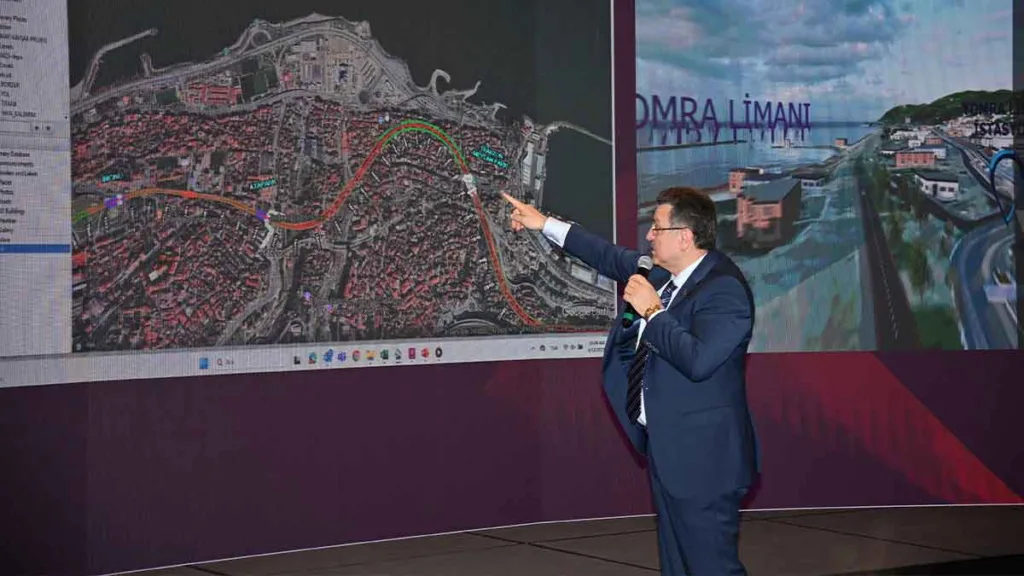 Trabzon Raylı Sistem projesi tanıtım toplantısından bir kare