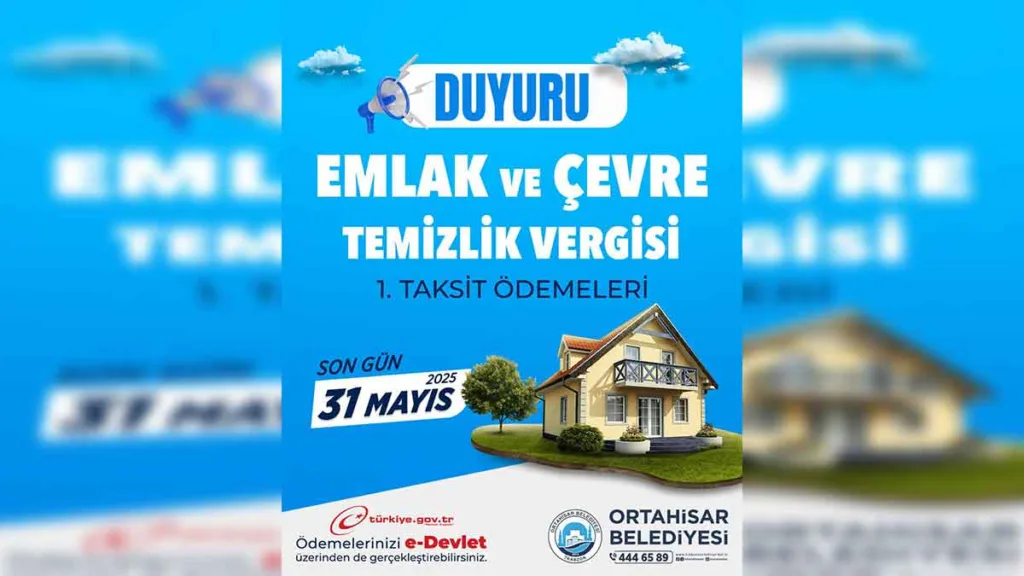 Ortahisar Belediyesi vergi ödeme hatırlatması, vergi işlemleri anlatım görseli