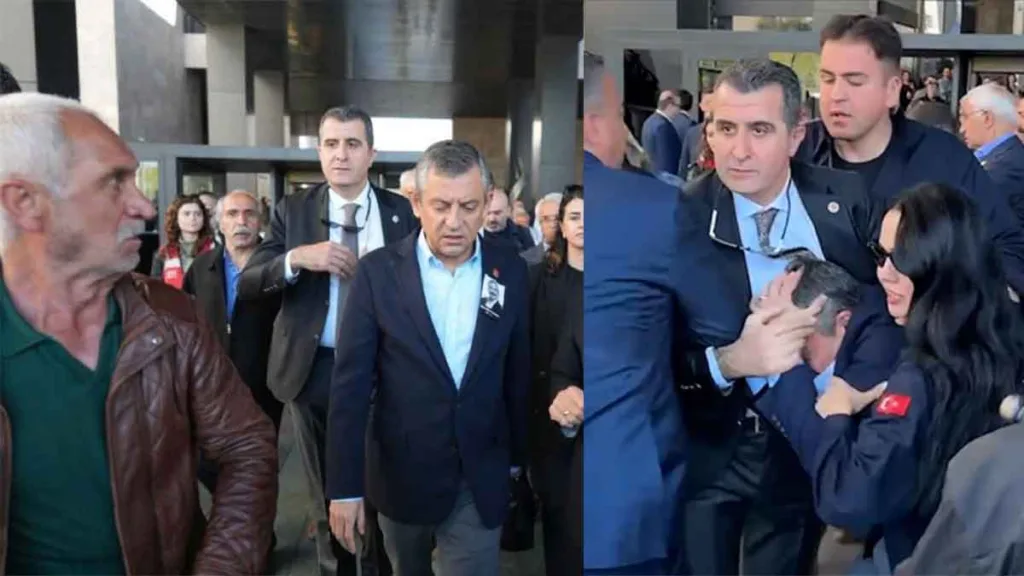 CHP Genel Başkanı Özgür Özel, AKM çıkışında yumruklu saldırıya uğradı