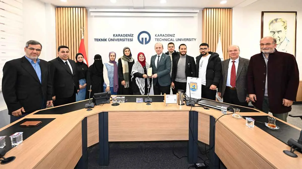 Filistinli-öğrencilerden-KTÜ-Rektörüne-ziyaret