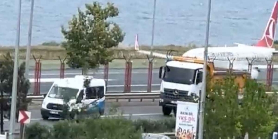 Trabzon’da uçakla kamyon yarıştı 7 trabzon-ucak-kamyon